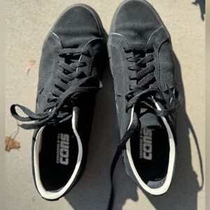 CONVERSE Men’s Black Suede Low-Top Sneakers